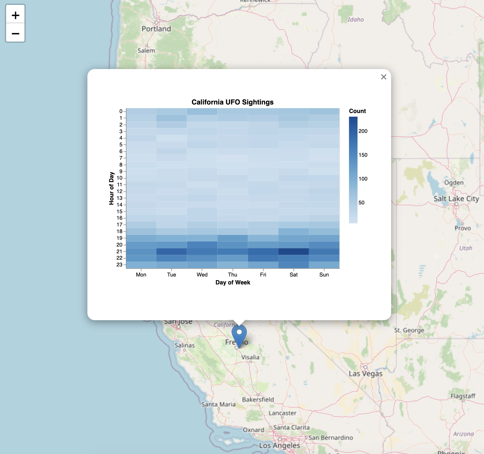 UFO Sightings - California Marker